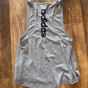 Adidas Heather Gray Racerback Tank